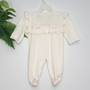 Vintage Baby Kisses Knit Romper Size 3/6 Months